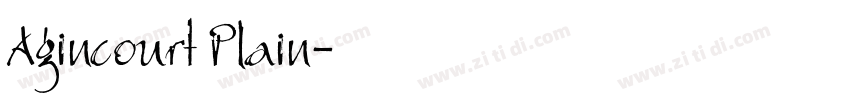 Agincourt Plain字体转换